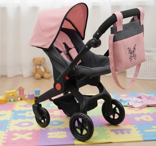 Pink doll stroller - doll,