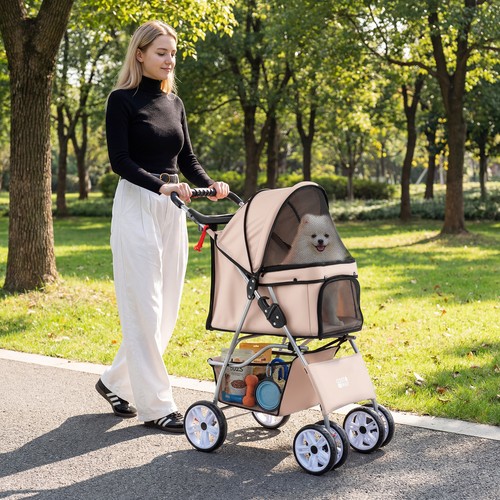 Wheel pet stroller for dogs - 4-wheel,