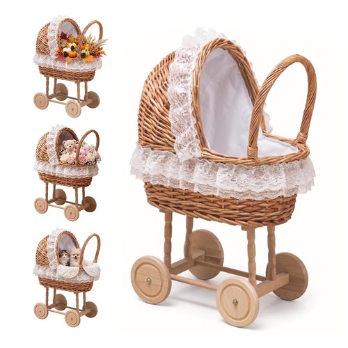 Wicker baby carriage - wicker, for